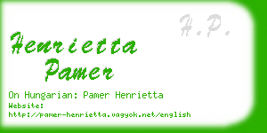 henrietta pamer business card